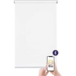 Bild von sunlines Elektrisch rolgordijn Op batterijen werkend rolgordijn Upcycling met app bedienbaar, ondoorzichtig, SUNLINES wit 100 cm x 220 cm
