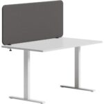 Bild von Abstracta Tafelscherm Softline 30, 59 cm hoog boven de tafel, Grootte B160 x H59 cm, Stof Salsa 60 – Licht beige