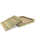 Bild von PowerPit Zandbak met deksel 195x195x32 cm