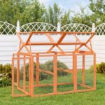 Bild von vidaXL Dierenren 141x94x104 cm massief grenenhout bruin