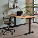 Bild von LUMZ Verstelbaar bureau boomstam eiken