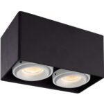 Bild von HOFTRONIC™ Dimbare LED Opbouwspot plafond Esto Zwart/Wit 2 lichts kantelbaar 5W 2700K