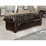 Bild von Unique Vierzitsbank Chesterfield BRENTON 100% buffelleer – bruin tinten